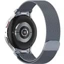 Ремінець для Samsung Galaxy Watch FE - темно-сірий ширина кріплення 20мм металевий Watchbands Milanese Button (FEWB60391888)