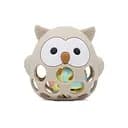 Силіконовий гризунок Cheeks Сова прорізувач-брязкальце бежевий 2 в 1