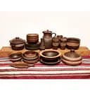 Рождественский набор керамической (глиняной) посуды Украинское Рождество на 6 человек