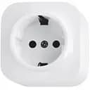Розетка HOROZ ELECTRIC Eva, одинарная, накладная с заземлением, белая