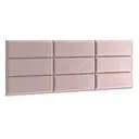 Стінова панель, оксамитове узголів'я ліжка, рожева 90*30*4 см