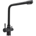 Смеситель под фильтр Platinum KT 8201 (8626) поворотный двухрычажный из нержавеющей стали карбон