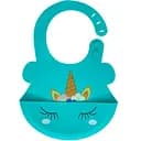 Слюнявчик силиконовый Mega Zayka Единорог с карманом MGZ-0615 (Turquoise)