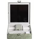 Скринька-органайзер Yiwu для прикрас із замком 25х25х8.5 см оливкова HP-5-22GR