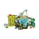 Трек ZX 663 A Строительная площадка механический подъемник, кран, 4 машинки, 2 игровые фигурки