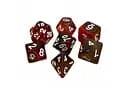 Набір кубиків Double Color Glitter 7 Dice Set - Black-Red , 7 шт. (g7dglitdc13)