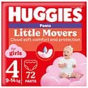 Набір підгузки-трусики для дівчаток Huggies Little Movers Pants 4 (9-14 кг) 72 шт.