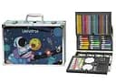 Набор для рисования и творчества Космонавт в чемоданчике, 145 предметов (краски, карандаши, фломастеры), 13544
