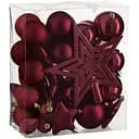 Елочные шары и украшения House of Seasons пластиковые 6-8/20 см 40 шт. бордовые (8720967923625)