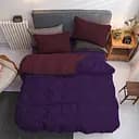 Двосторонній комплект постільної білизни Domikus Мікрофібра 145х210 см Acai/Sangria (4829900026578)