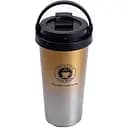 Термокружка Creative Cafe Style 500 мл с ручкой, серебристый Happy Life HPGM501S