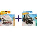 Набор: Базовая машинка Hot Wheels HW Fast Transit West Coast Flyer белая (5785) + Базовая машинка Hot Wheels Tooned '70 Dodge Charger черная (5785)