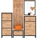 Набор мебели в прихожую Gerbor Чос N9964 Дуб Тахо/Черный (GRB-1048)