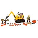 Игровой мини-набор Funrise Строительная площадка Экскаватор с фигуркой и аксессуарами (83456)
