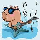 Картина за номерами для дітей "Капібара рок-зірка" Ideyka 30х30 см КНО1275