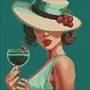 Алмазна мозаїка Ideyka Блю Кюрасао без підрамника 40х40 см (AMC7694)