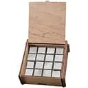 Подарунковий набір Whiskey Stones камені для віскі зі стеатиту в дерев'яній скриньці 16 штук + мішечок + щипці