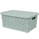 Корзина Diomedea с крышкой 29.7x19.6x13 см 6 л светло-фисташковая (К12-374) 