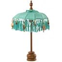 Парасолька декоративна J-Line з макраме блакитна 85 см (42749)