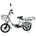 Електровелосипед E-scooter V12 двомісний 18 дюймів 600W 48V 16Ah + вантажний посилений багажник