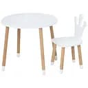 Детский столик Bambi Корона 06-025W-ROUND для творчества со стульчиком 60х60 см