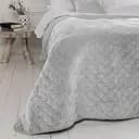 Покривало ТЕП Velour ромб круглий 260х240 см світло-сіре (4-00518_22427)