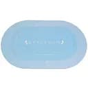 Коврик суперпоглащающий в ванную Stenson 80x50 см овальный светло-синий (26286)