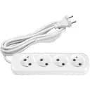 Мережевий подовжувач Titanum Standart Х4 White без заземлення 3 м (TF-ES410-3W)