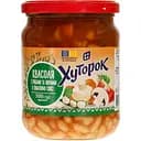 Фасоль Хуторок с грибами и овощами в томатном соусе стерилизованная 500 г