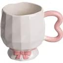 Чашка фарфоровая Yiwu на ножке 400 мл розовый Yiwu FM-39C