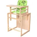 Стільчик для годування Ommi Quest лайм 2 в 1із натуральних матеріалів, із підніжкою, до 25 кг