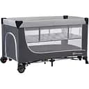 Ліжко-манеж Kinderkraft Leody Grey (KCLEOD00GRY0000)