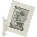 Фоторамка J-Line металлическая с фигуркой человека 10х15 см белая (30232)