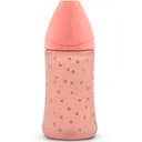 Бутылочка для кормления Suavinex Basics, 3-позиционная соска, 270 мл, розовый, 2 шт. (307608/2)