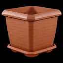 Горшок для цветов Serinova с поддоном Hisar, 74.3 л, терракотовый (HK05 & HKT5-Kiremit)