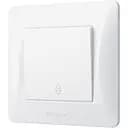 Выключатель одноклавишный Videx Binera проходной белый (VF-BNSW1P-W)