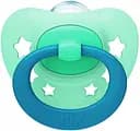 Пустышка силиконовая NUK Signature, ортодонтическая, 0-6 мес., мятный (3952342)