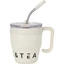 Термочашка Coffee &amp; Tea 480 мл з трубочкою і подвійним відкриванням, білий Yiwu HP-14-23BE