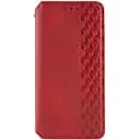 Кожаный чехол-книжка GETMAN Cubic (PU) для Motorola Moto G75 5G Красный