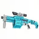 Автомат SB 582 B, 20 мягких патронов на присосках, съемный пример, картонная мишень