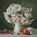 Алмазная мозаика Ideyka Ромашковая красота AMO7331 40х40см