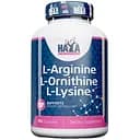 Аминокислоты Аргинин, Орнитин, Лизин Haya Labs L-Arginine L-Ornithine L-Lysine 100 капсул