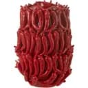 Ваза эксклюзивная J-line с перцами красная фарфор большая 45 см (48334)