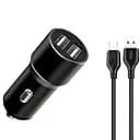 Зарядний пристрій автомобільний XO TZ09 Micro-USB чорний