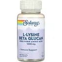 Лизин и бета-глюкан Solaray L-Lysine & Beta Glucan 1000 мг 60 капсул