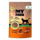 Вологий корм Hermos My Food Для котів шматочки в желе з ягням 85 г