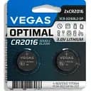 Первичный элемент питания Vegas Optimal CR2016 lithium 2 шт. (VСR-2016BL2-OP)