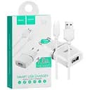 Блок живлення Hoco C11, 1 порт USB + кабель MicroUSB білий