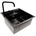 Кухонна мийка Platinum Handmade TZ з нержавіючої сталі одночашева зі змішувачем 50x50x20 см чорна