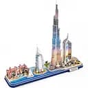 Тривимірна головоломка-конструктор CubicFun City Line Дубай, з Led підсвіткою, 182 елемента (L523h)